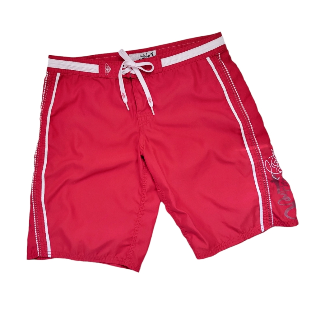 Y2K Quicksilver Roxy Swim Board Shorts Red Size 7